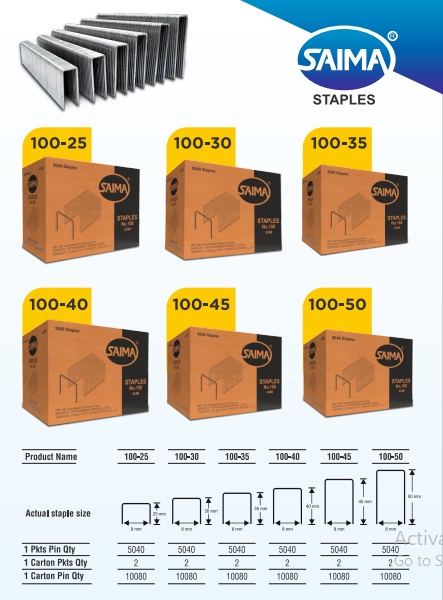 industrial stapler pin manufacturers 100