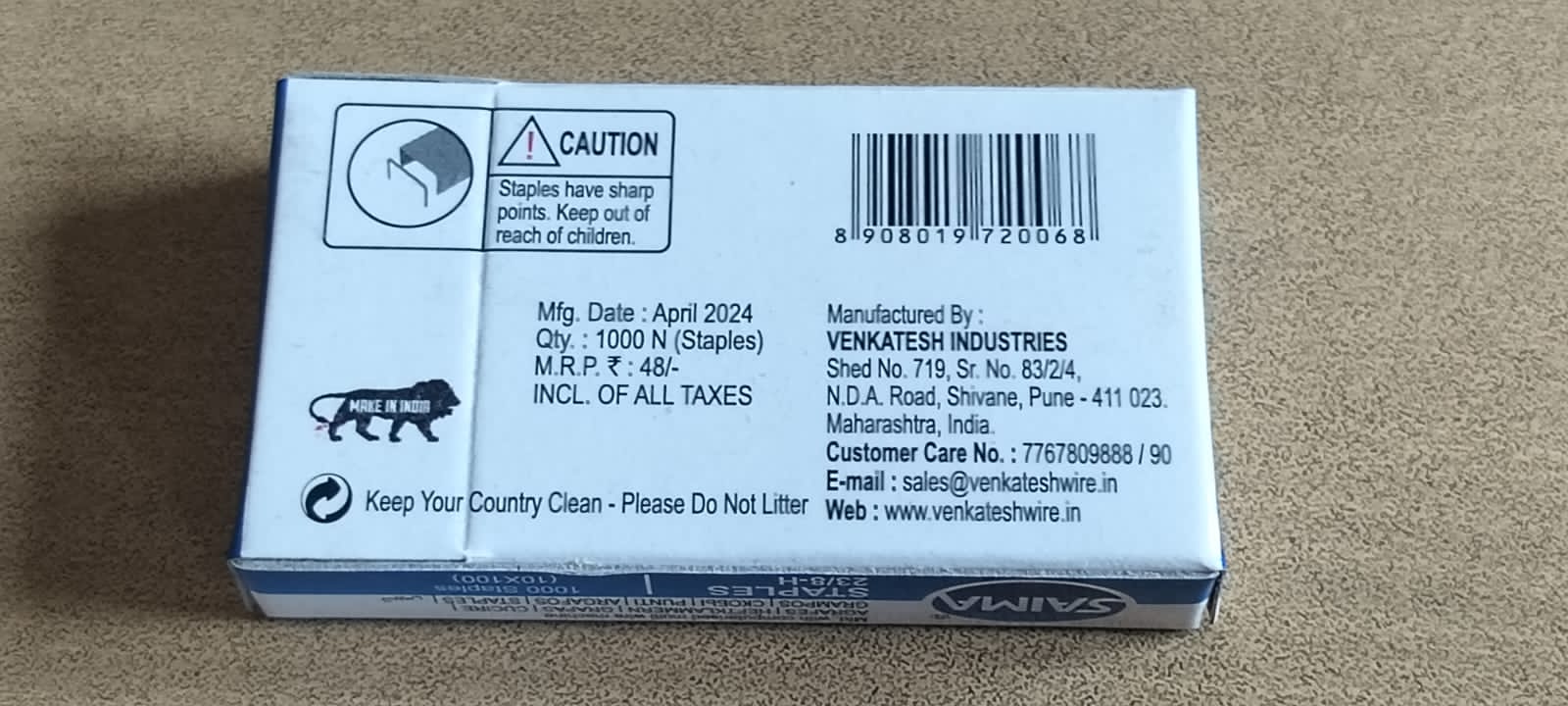 staple pin manufacturers pune in India